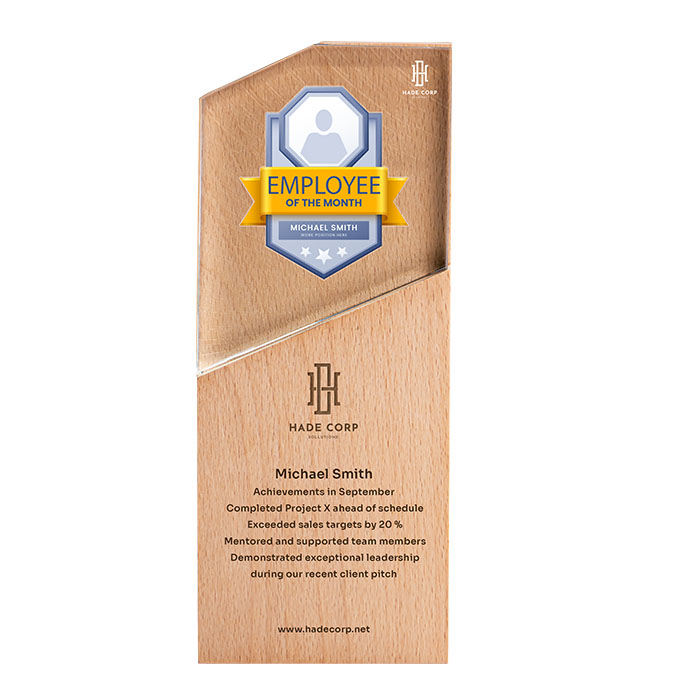 Snowy Crystal and Wood Award Trophy (2)