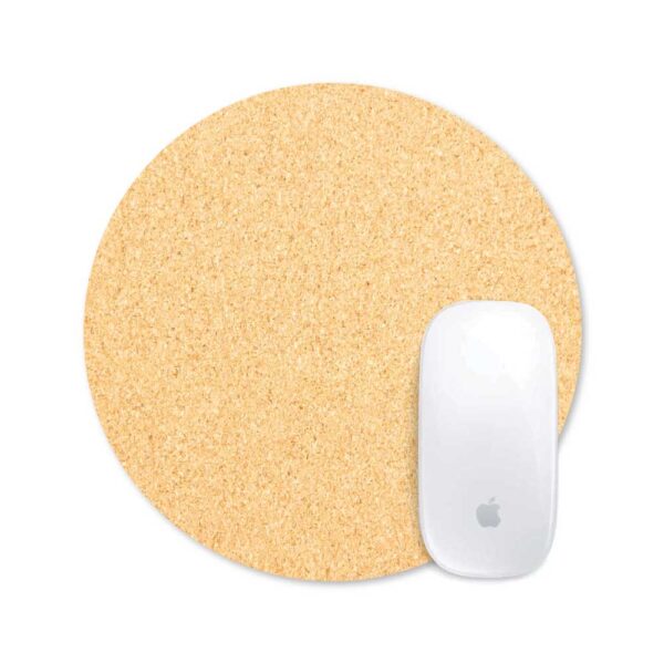 Synergi Mousepad round in cork material (3)