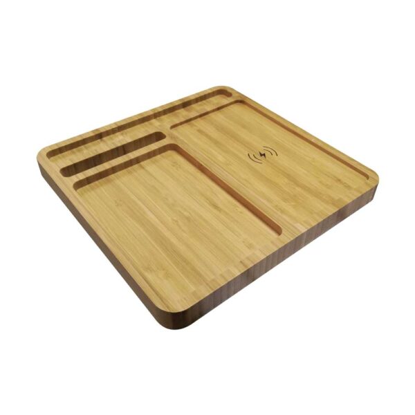 Technix 15 W Bamboo wireless charging & organizer (2)