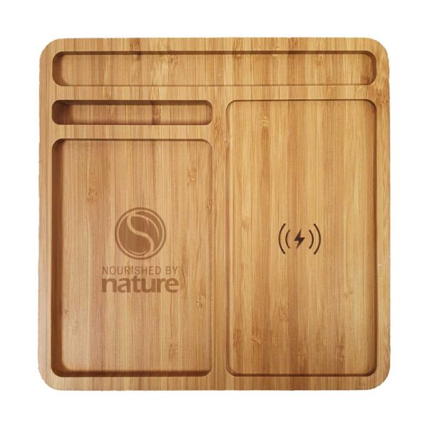 Technix 15 W Bamboo wireless charging & organizer (3)