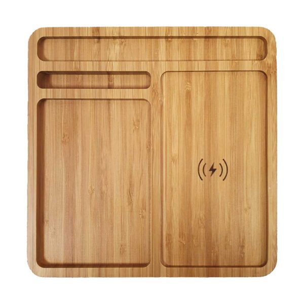 Technix 15 W Bamboo wireless charging & organizer (4)