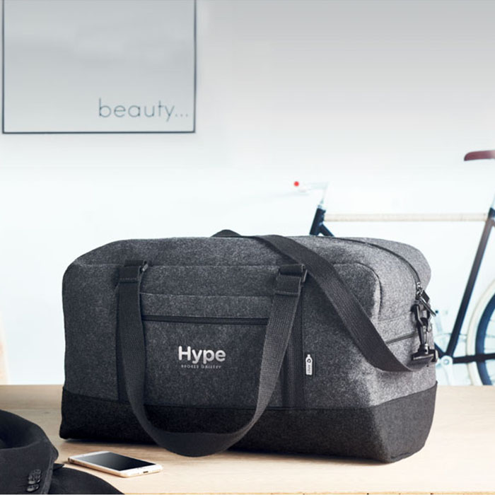 Trekker RPET felt weekend bag (6)