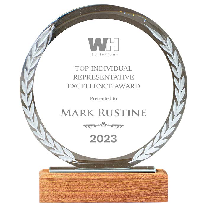 Tribute Wooden base trophy in crysta