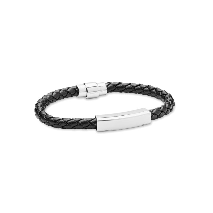 Ardara Slim Braided faux leather bracelet slim (1)