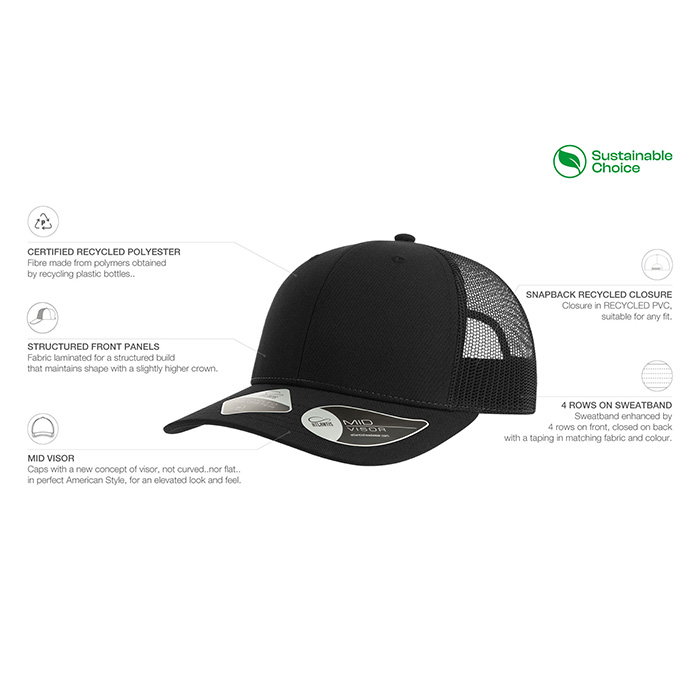 Eureka Recycled polyester twill & mesh cap (4)