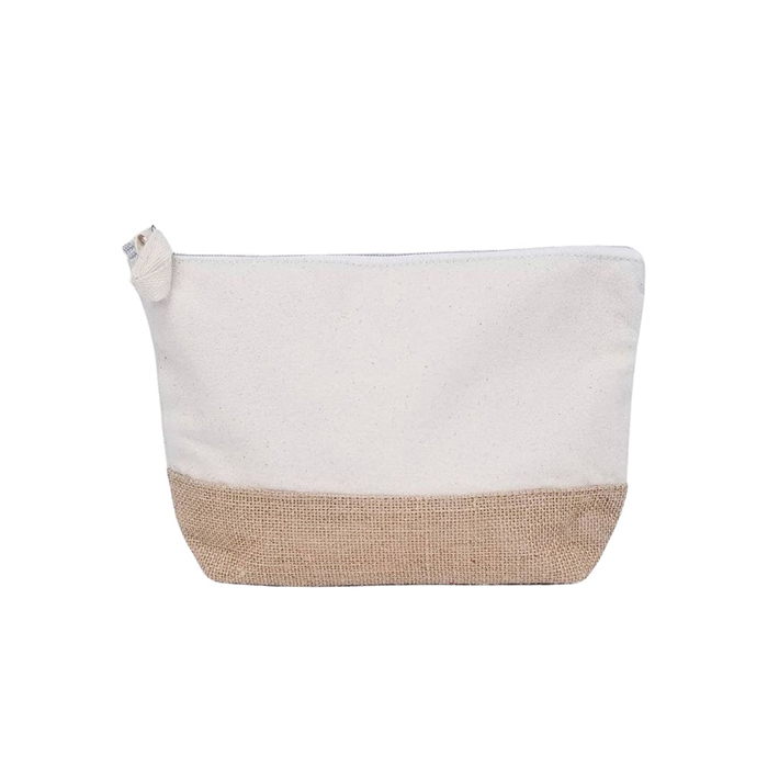 Lorwyn Recycled cotton-jute zipper pouch.