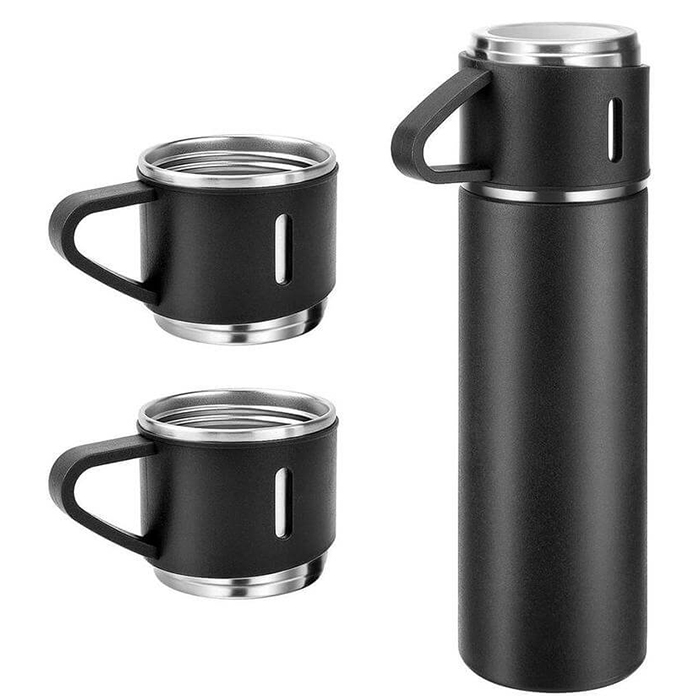 Kelly 500 ML double-walled vacuum flask and two 140 ML single- (3)