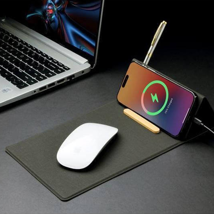 Lance Recycled 15W wireless charger & mousepad (12)