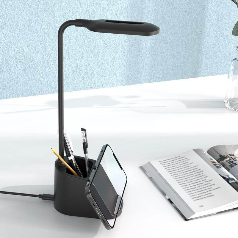 Luka 3-In-1 desk lamp, 15W Wireless Charger & Pen Holder (5)