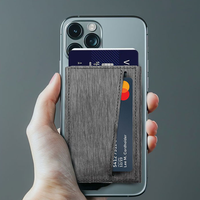 Mike Recycled PU-RCS aluminium card holder. (4)