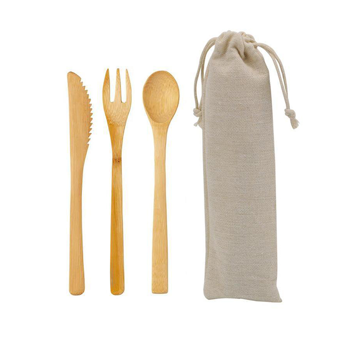 Watt Bamboo cutlery set (Spoon + Fork + Knife) (1)