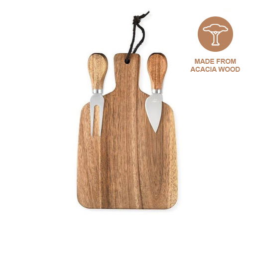 Woodward Pro Wooden cutting board with 2 knives. (1)