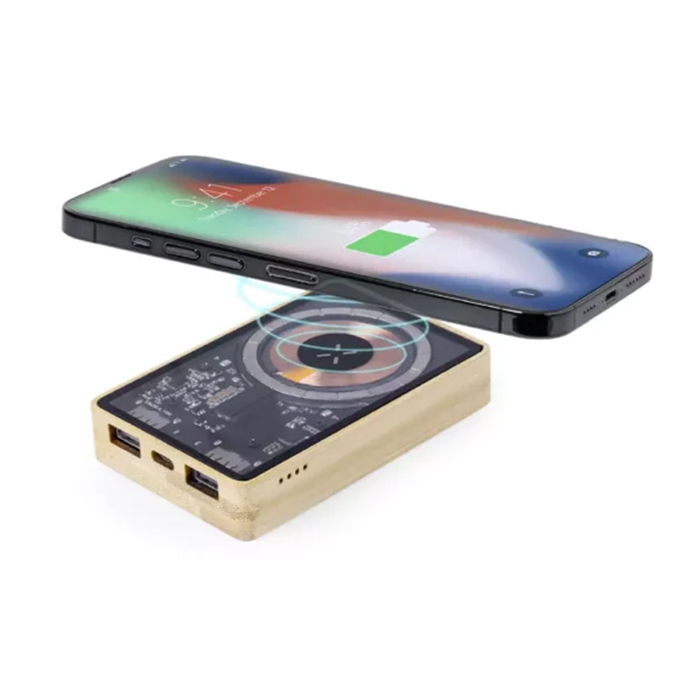 Eduard 15W fast bamboo magnetic wireless power bank (3)