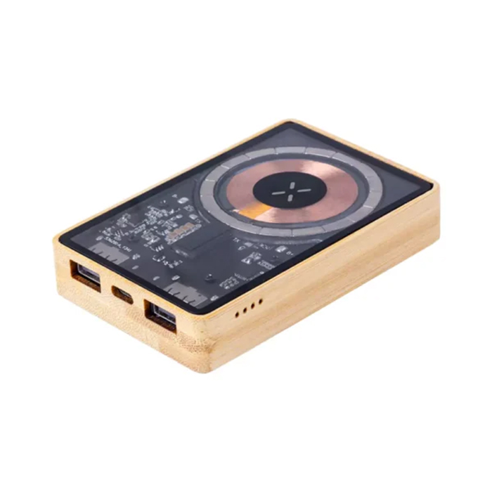 Eduard 15W fast bamboo magnetic wireless power bank (5)