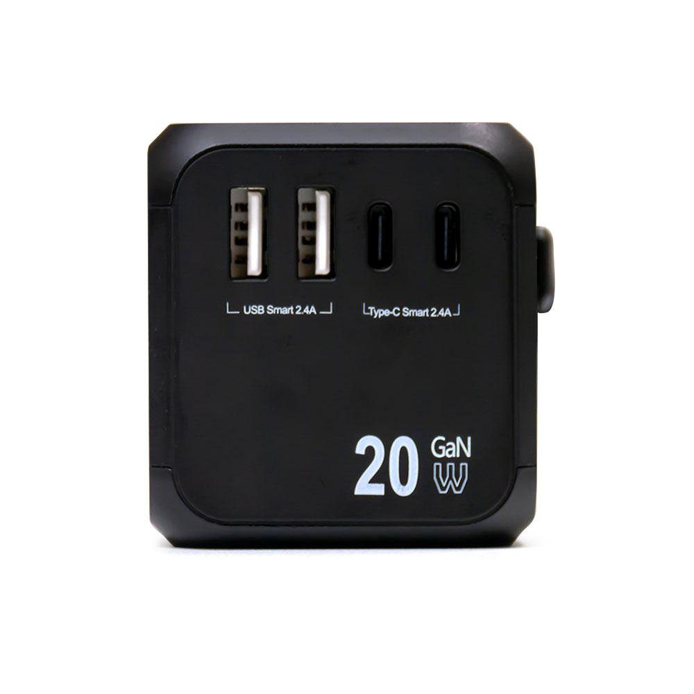 Starnet 3 Type C and 2 USB A ports universal travel adapter (3)