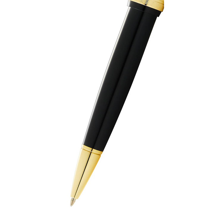 Cross Bailey Light Gold Polished black resin and gold tone ballpoint pen. (3)