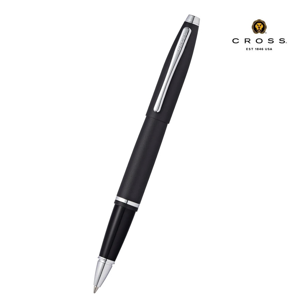 Cross Calais Pro Matte black with polished chrome appointments selectip rollerball pen (1)