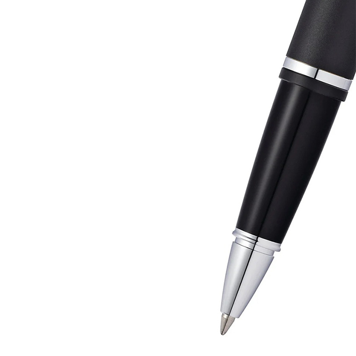 Cross Calais Pro Matte black with polished chrome appointments selectip rollerball pen (4)