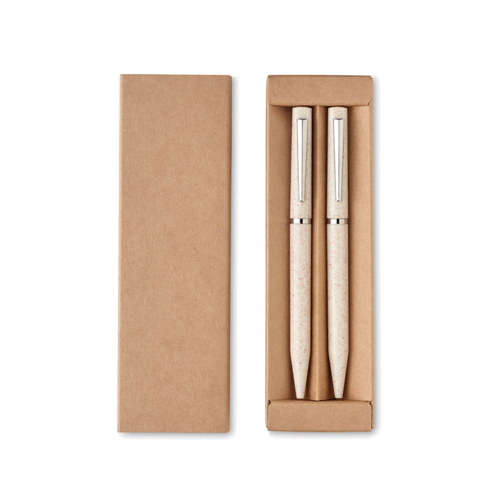 Theron Wheat strawABS twist pen set (2)