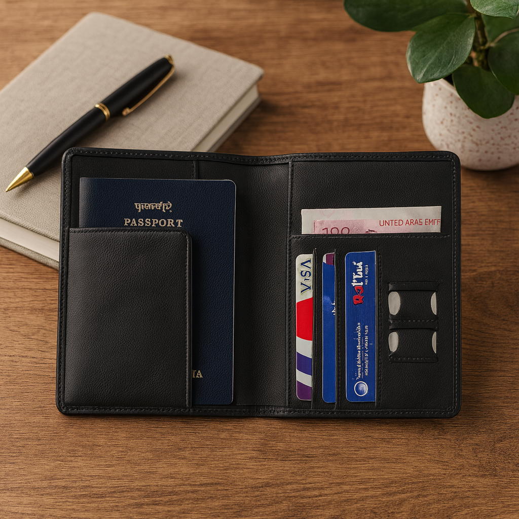 Melania Passport wallet cactus leather.