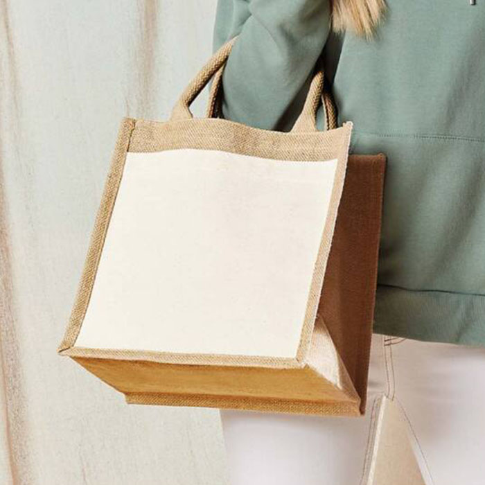 Megan Eco cotton front pocket jute bag (5)