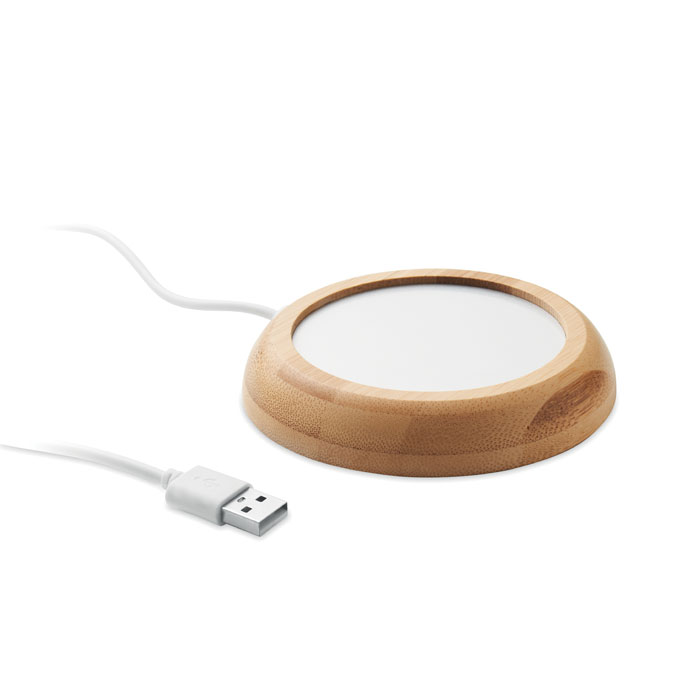 Carner Bamboo mug warmer with USB (1)
