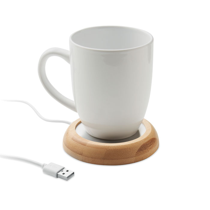 Carner Bamboo mug warmer with USB (2)
