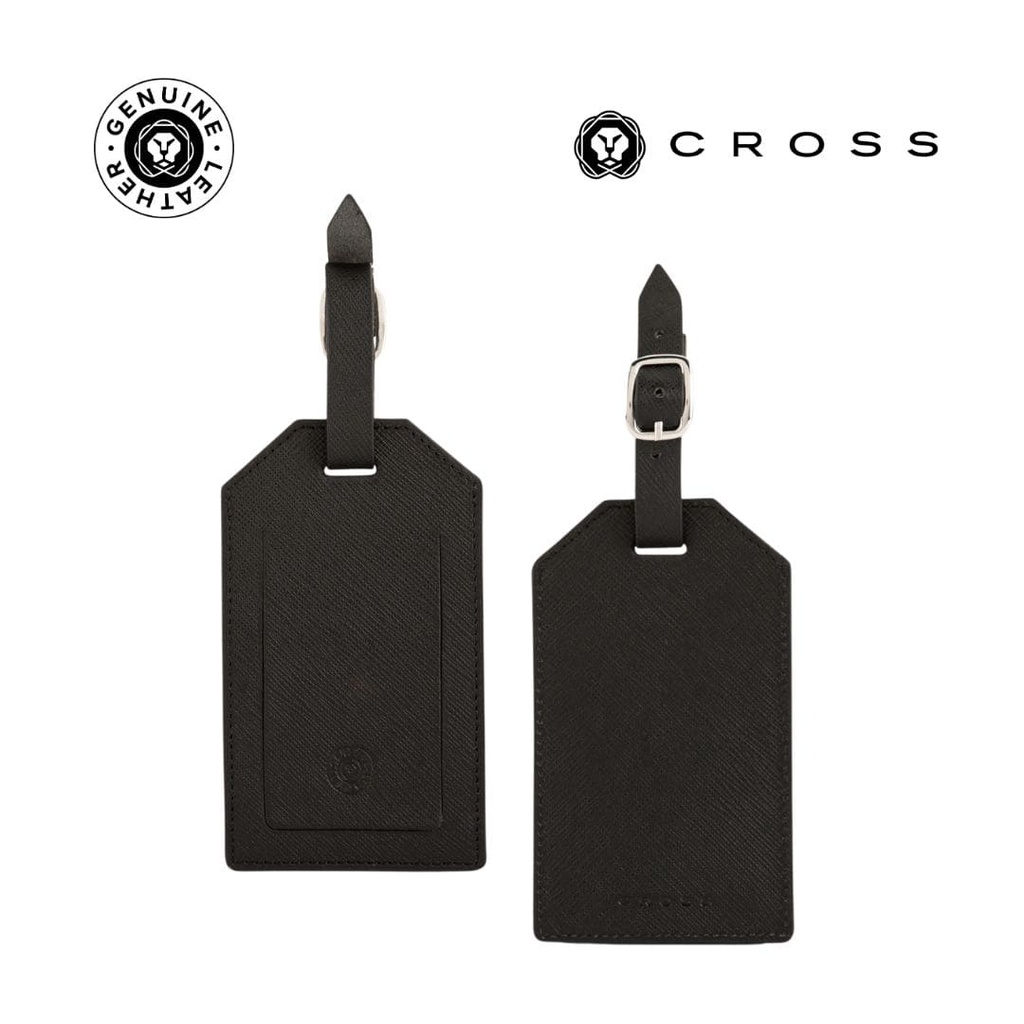 Cross luggage tag Cross saffiano leather luggage label (1)