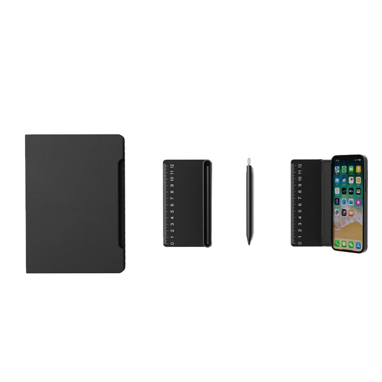 Lysen Eco A5 notebook with built in phone stand and ruler (9)