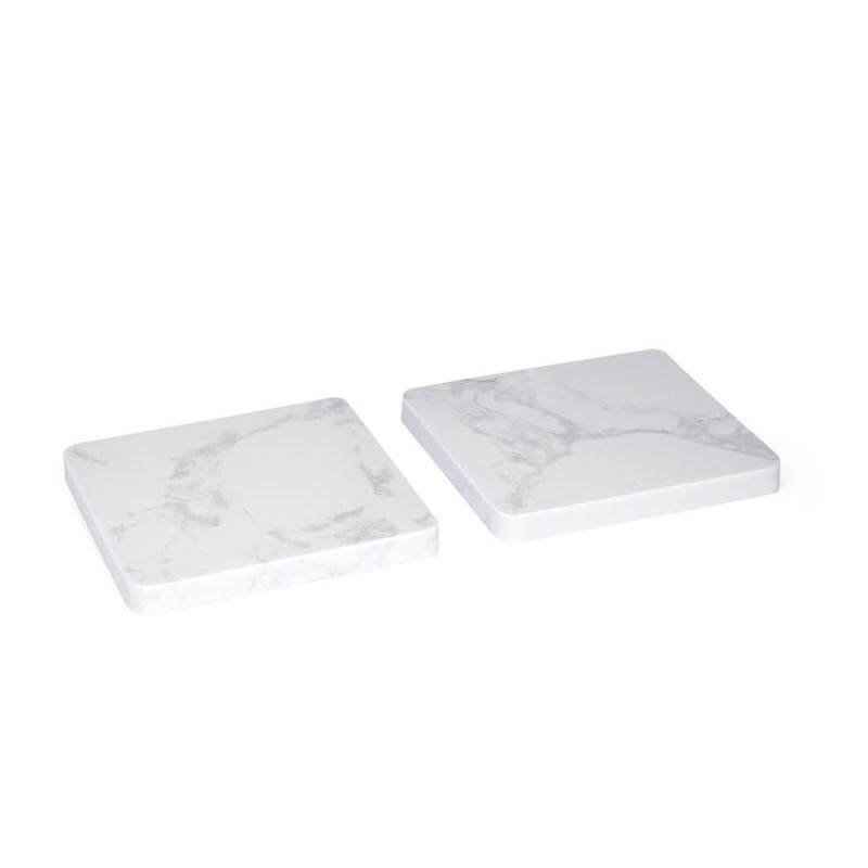 Meltstone Set of two artificial marble coasters (3)