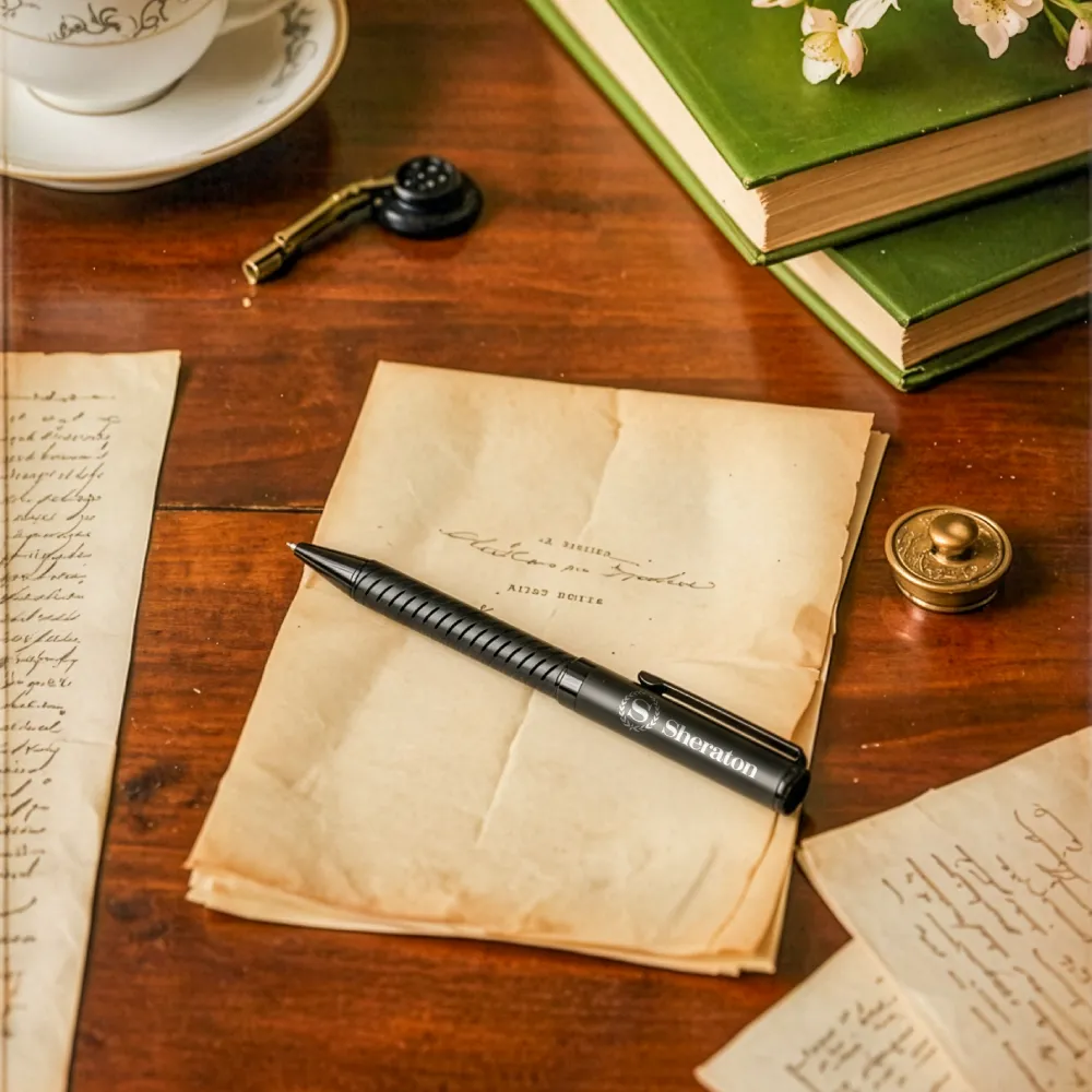 Conan Full-black metal ball pen blue ink. (4)