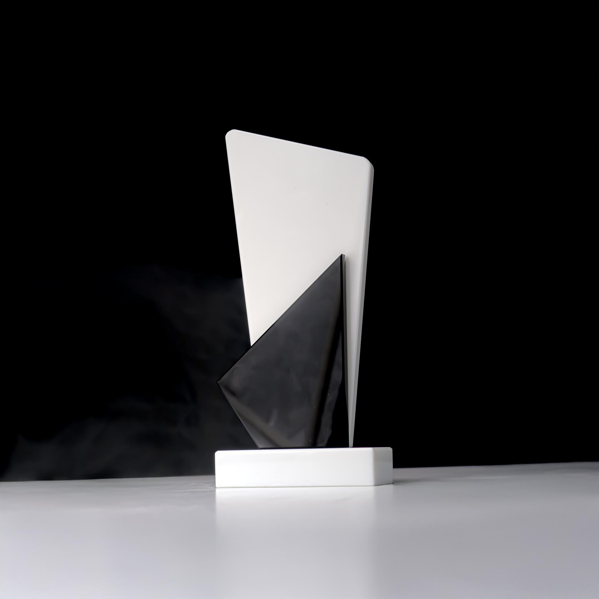 Achiever Black and white stone trophy (2)