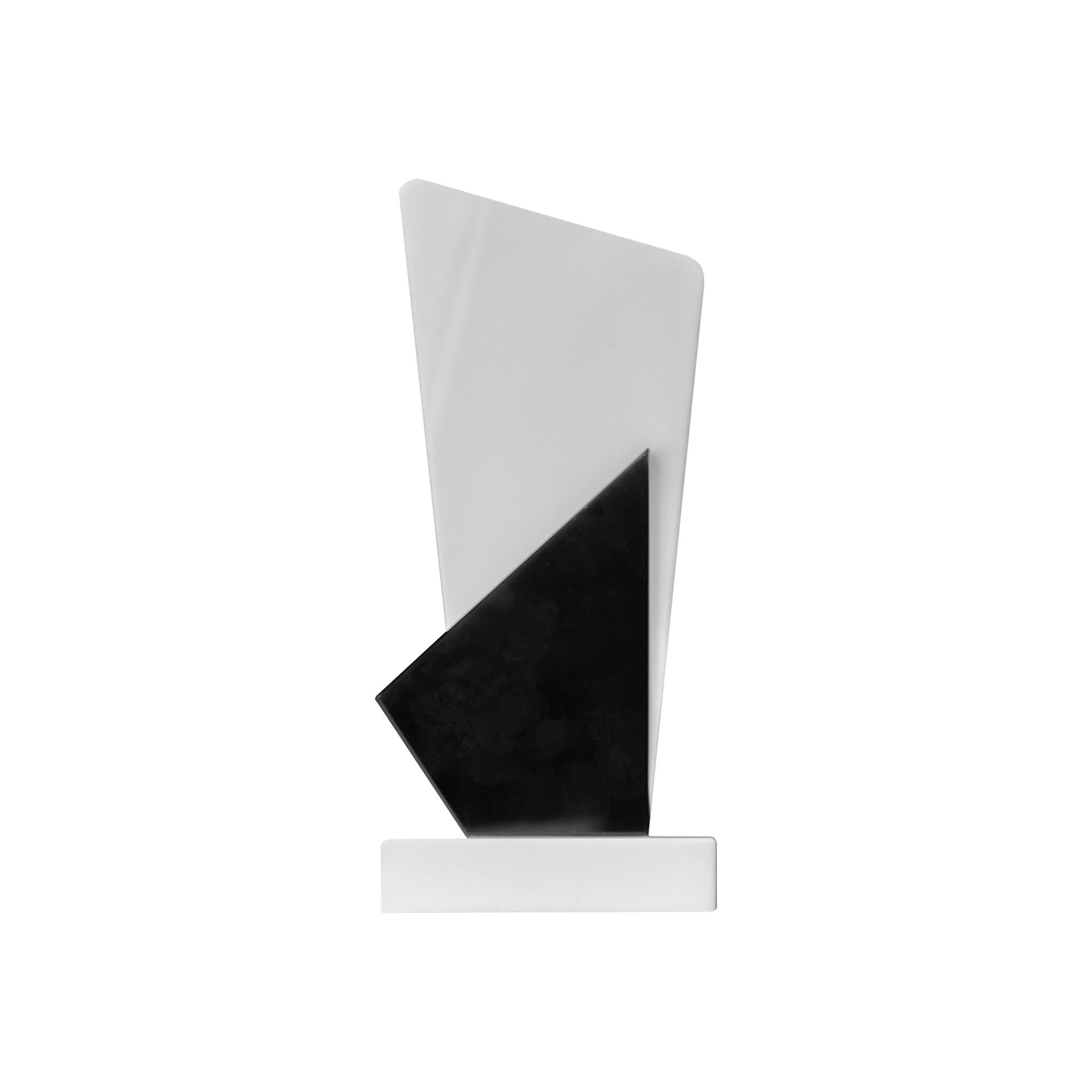 Achiever Black and white stone trophy (3)