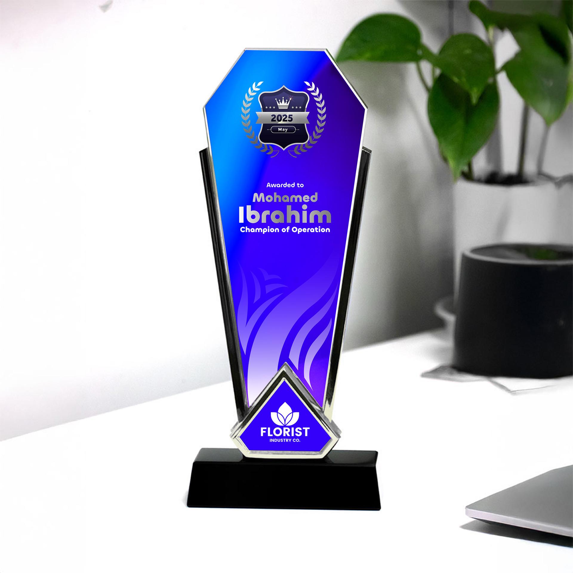 Heaton Silver edge and black base trophy (5)